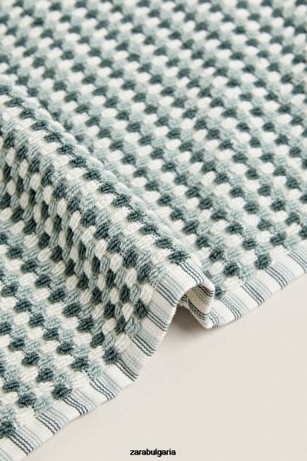Zara аксесоари 66FT1704 унисекс кърпа с текстурирана боядисана нишка зеленина