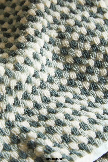 Zara аксесоари 66FT1704 унисекс кърпа с текстурирана боядисана нишка зеленина