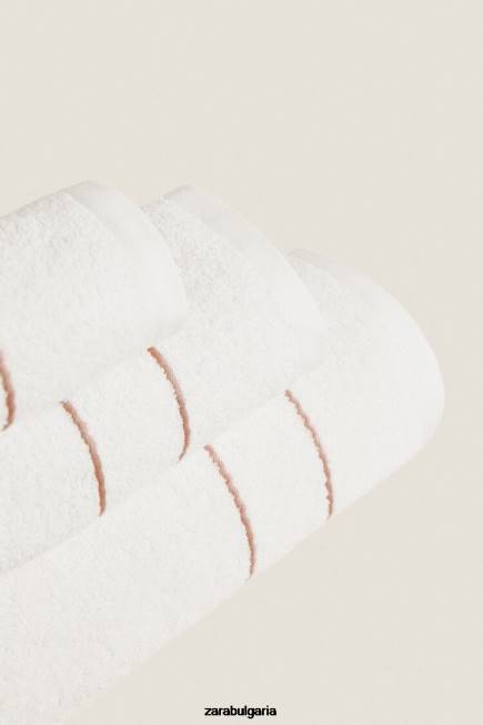 Zara аксесоари 66FT1708 унисекс кърпа с контрастни гарнитури бледо розово