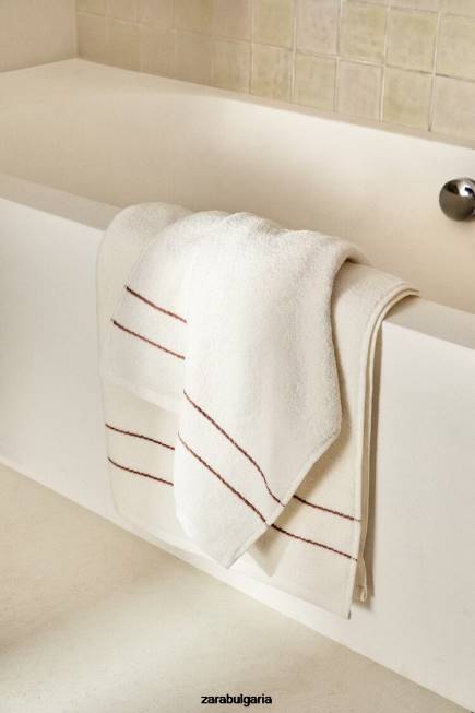 Zara аксесоари 66FT1708 унисекс кърпа с контрастни гарнитури бледо розово