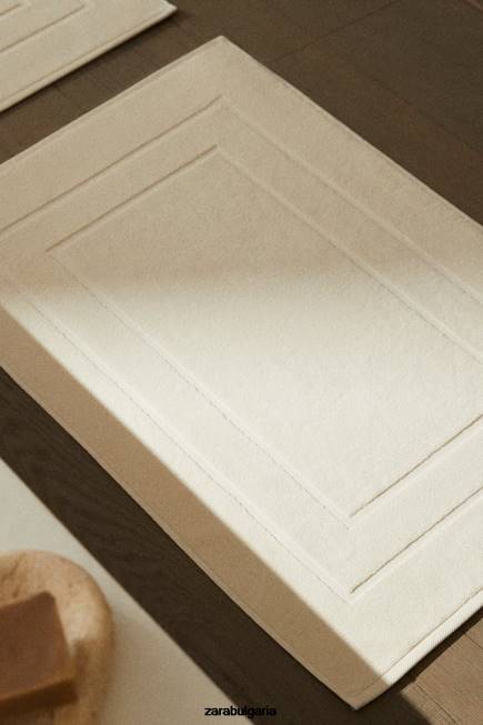 Zara аксесоари 66FT1709 унисекс първокласна памучна постелка за баня слонова кост