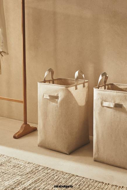 Zara аксесоари 66FT1711 унисекс сгъваем кош за пране светло бежово