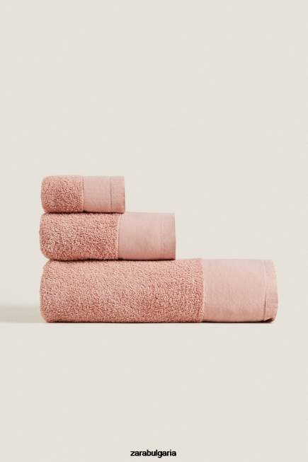 Zara аксесоари 66FT1713 унисекс кърпа с ленена апликация бледо розово