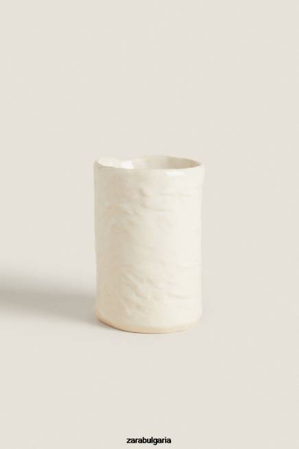 Zara аксесоари 66FT1714 унисекс но керамична чаша сметана