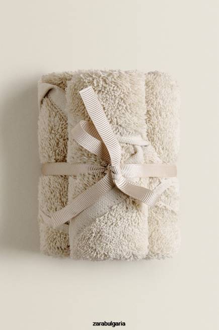 Zara аксесоари 66FT1739 унисекс (пакет от 3) памучни кърпи пясък