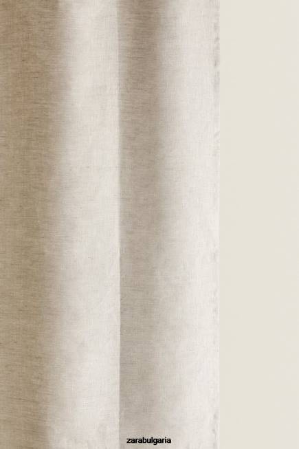 Zara аксесоари 66FT1740 унисекс ленена завеса за душ светло бежово