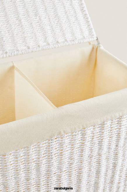 Zara аксесоари 66FT1745 унисекс кош за пране с две отделения бяло