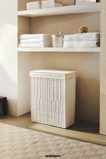 Zara аксесоари 66FT1745 унисекс кош за пране с две отделения бяло