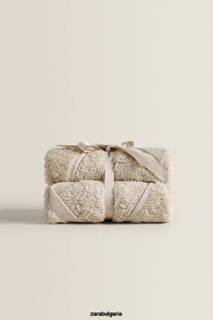 Zara аксесоари 66FT1753 унисекс (пакет от 3) памучни кърпи пясък