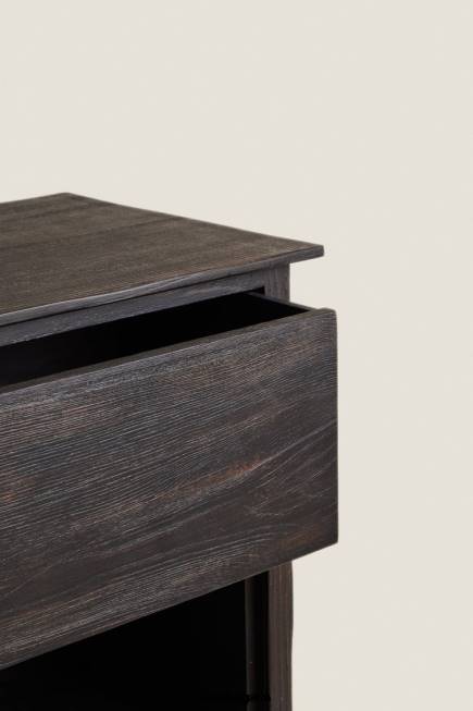 Zara аксесоари 66FT1627 унисекс нощно шкафче от ясен черен