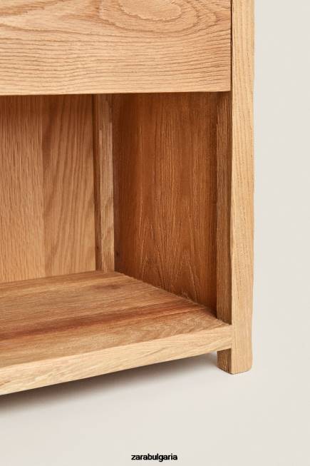 Zara аксесоари 66FT1628 унисекс нощно шкафче от дъбово дърво светло бежово