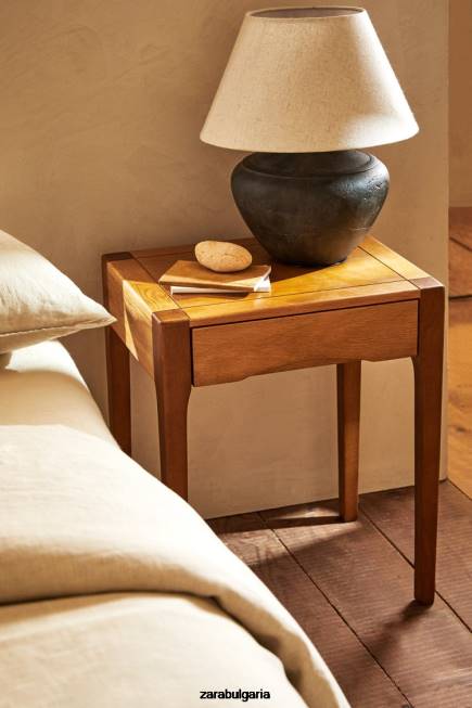 Zara аксесоари 66FT1629 унисекс нощно шкафче от дъб с чекмедже тъмно кафяво