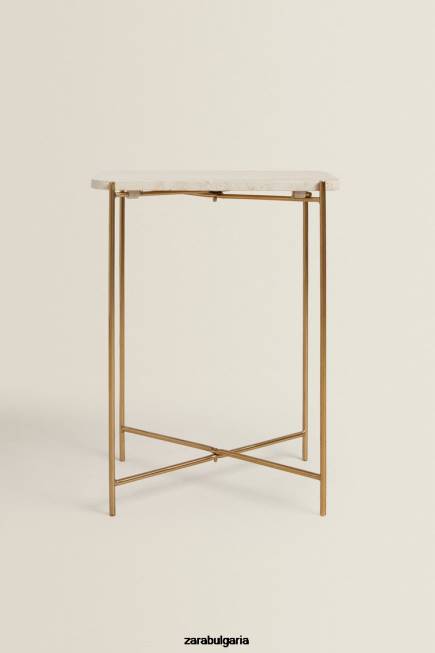 Zara аксесоари 66FT1632 унисекс мраморна странична маса сметана