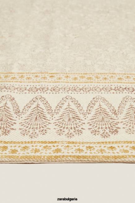 Zara аксесоари 66FT1638 унисекс килим с блоков печат многоцветен