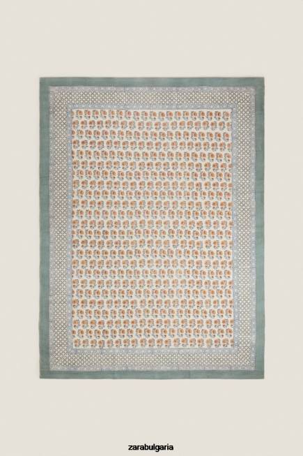 Zara аксесоари 66FT1639 унисекс килим с блоков печат праскова