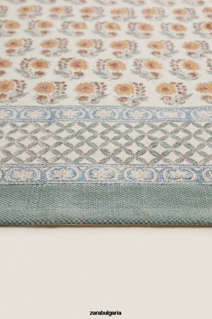 Zara аксесоари 66FT1639 унисекс килим с блоков печат праскова