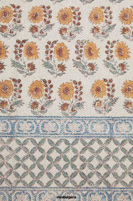 Zara аксесоари 66FT1639 унисекс килим с блоков печат праскова