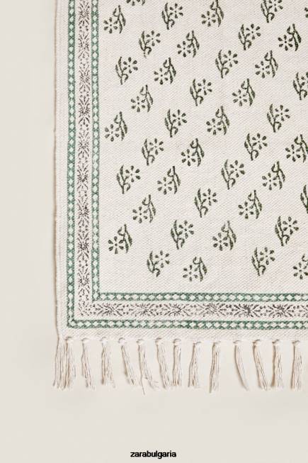 Zara аксесоари 66FT1642 унисекс килим с блоков печат многоцветен