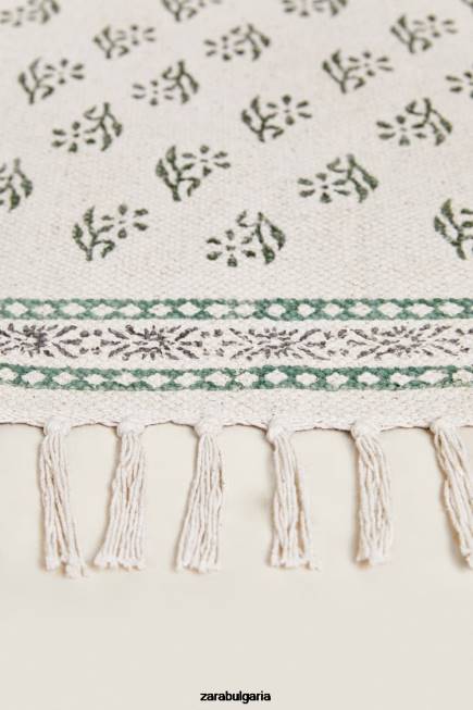 Zara аксесоари 66FT1642 унисекс килим с блоков печат многоцветен