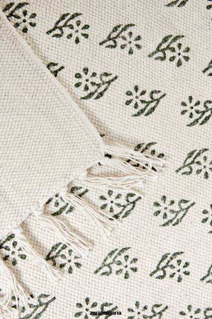 Zara аксесоари 66FT1642 унисекс килим с блоков печат многоцветен