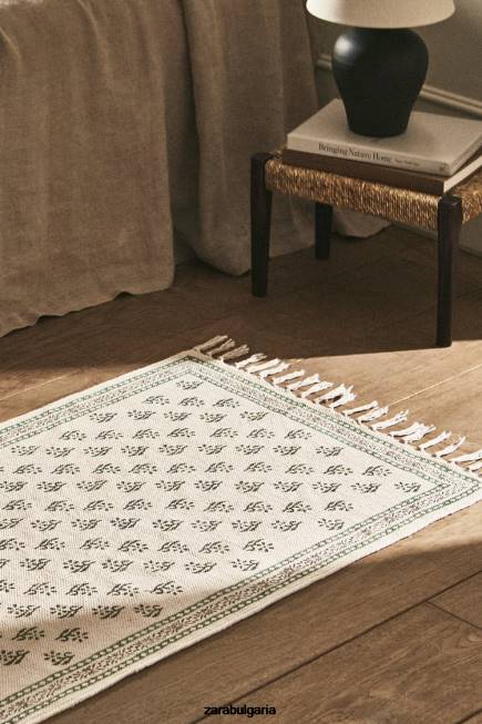 Zara аксесоари 66FT1642 унисекс килим с блоков печат многоцветен