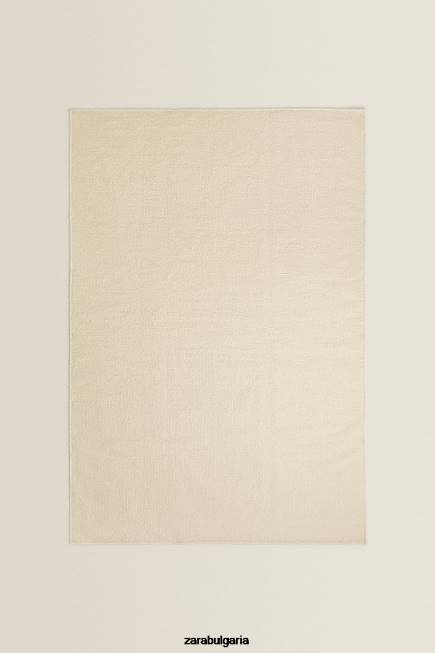 Zara аксесоари 66FT1649 унисекс вълнен вълнен килим бяла стрида