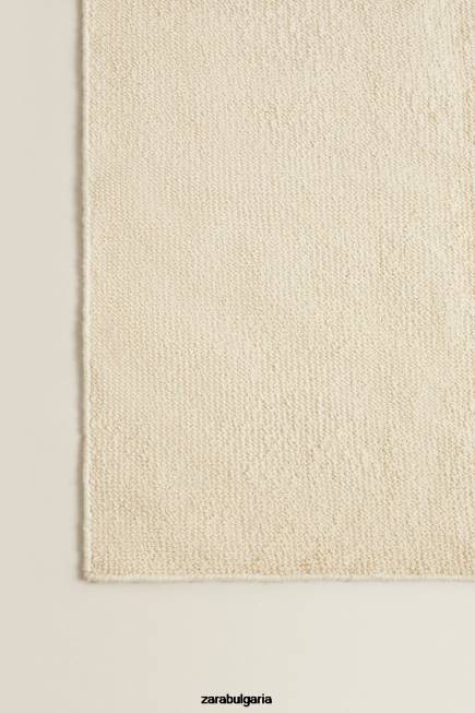 Zara аксесоари 66FT1649 унисекс вълнен вълнен килим бяла стрида