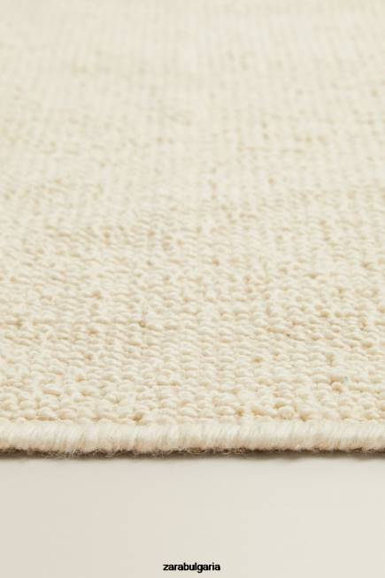 Zara аксесоари 66FT1649 унисекс вълнен вълнен килим бяла стрида