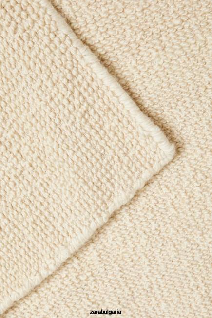 Zara аксесоари 66FT1649 унисекс вълнен вълнен килим бяла стрида