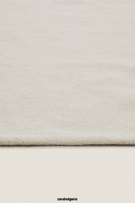 Zara аксесоари 66FT1650 унисекс килим от вълнена смес екрю