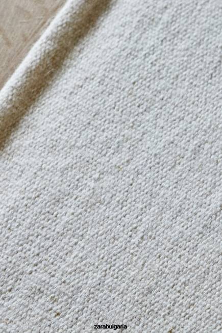 Zara аксесоари 66FT1650 унисекс килим от вълнена смес екрю