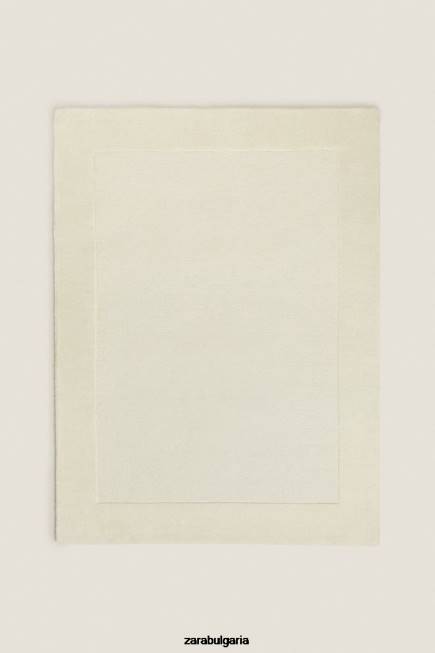 Zara аксесоари 66FT1652 унисекс вълнен килим бяло