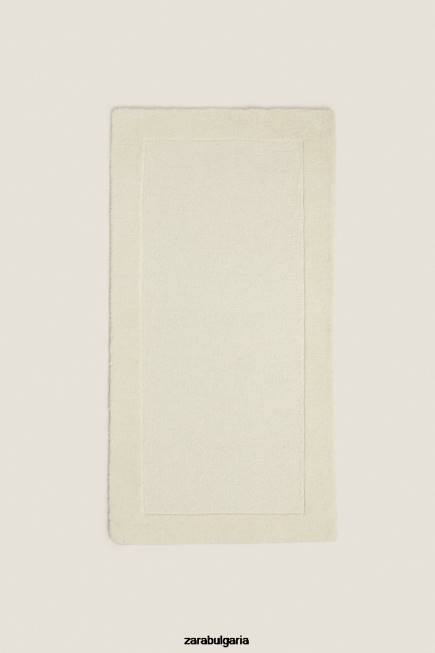 Zara аксесоари 66FT1652 унисекс вълнен килим бяло