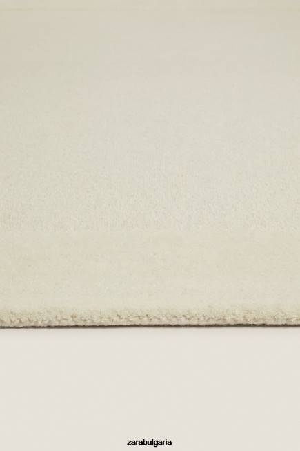 Zara аксесоари 66FT1652 унисекс вълнен килим бяло