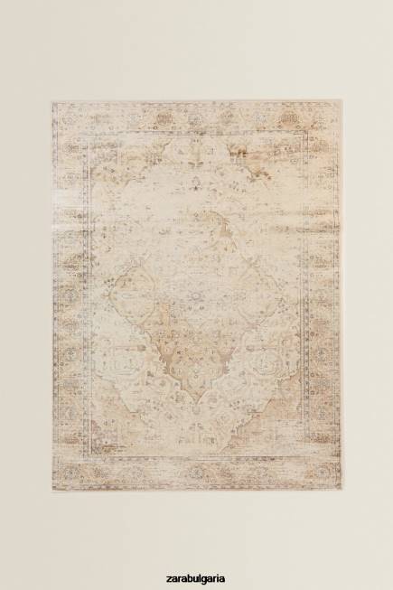 Zara аксесоари 66FT1657 унисекс килим с винтидж ефект кафяво