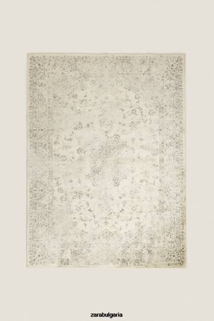 Zara аксесоари 66FT1660 унисекс килим с винтидж ефект бежово