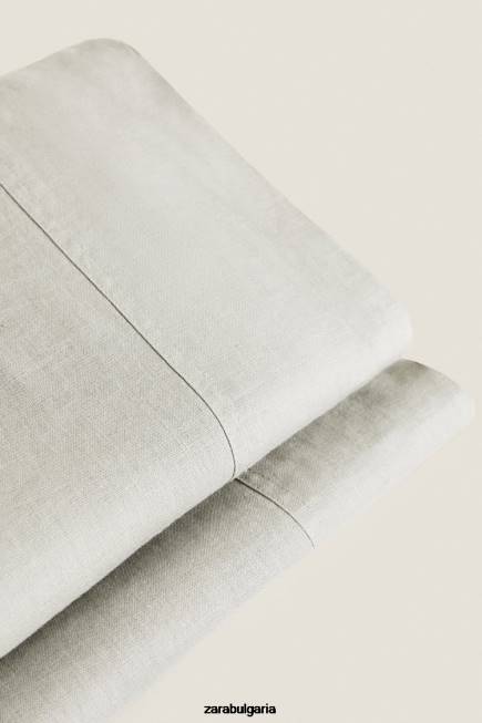 Zara аксесоари 66FT1661 унисекс (140 g/m²) пран плосък чаршаф светло зелено