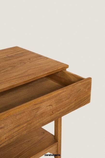 Zara аксесоари 66FT1682 унисекс дървена единица за съхранение светло бежово