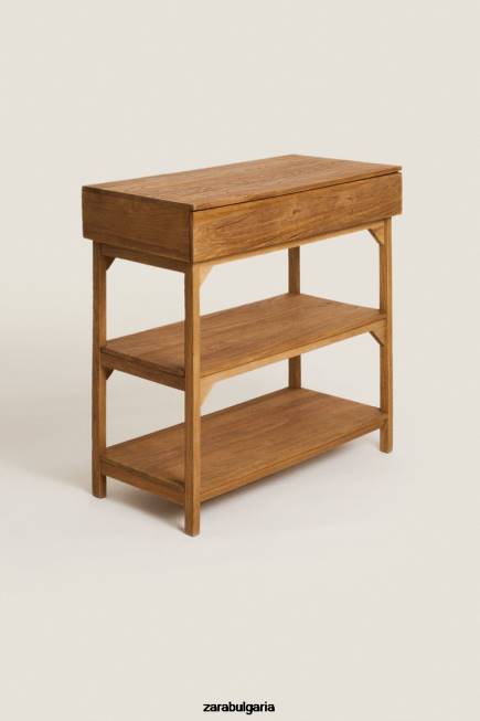 Zara аксесоари 66FT1682 унисекс дървена единица за съхранение светло бежово