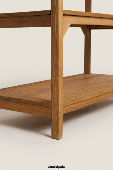 Zara аксесоари 66FT1682 унисекс дървена единица за съхранение светло бежово