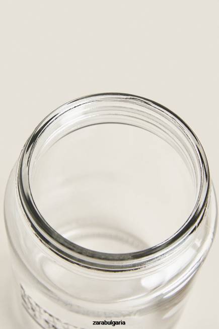Zara аксесоари 66FT1684 унисекс стъклен буркан с винтова горна част светло бежово