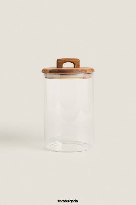 Zara аксесоари 66FT1687 унисекс голям широк буркан светло бежово