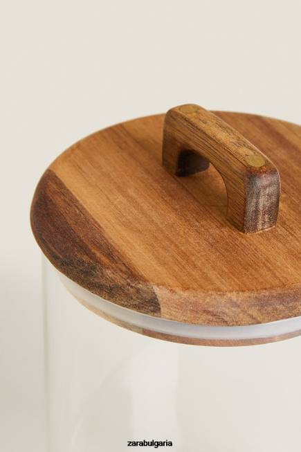 Zara аксесоари 66FT1687 унисекс голям широк буркан светло бежово