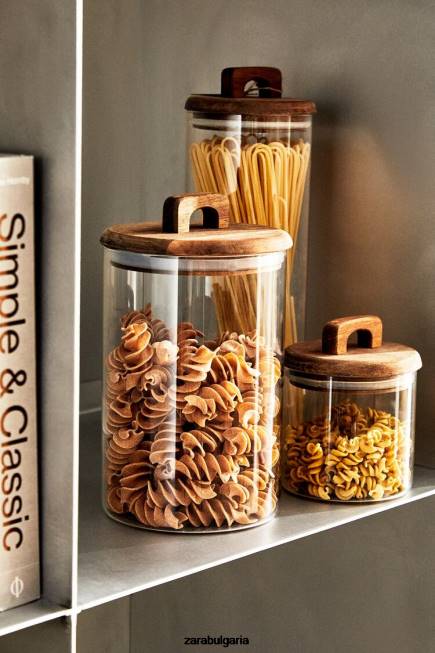 Zara аксесоари 66FT1687 унисекс голям широк буркан светло бежово