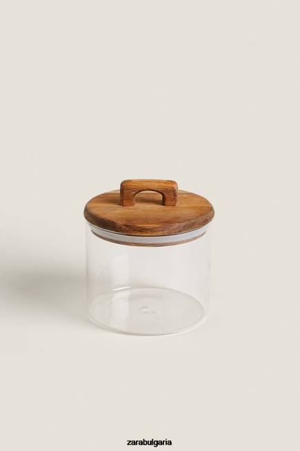 Zara аксесоари 66FT1688 унисекс малък широк буркан светло бежово