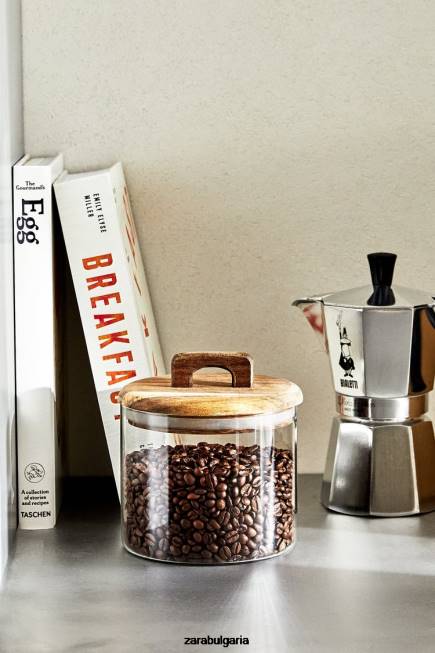 Zara аксесоари 66FT1688 унисекс малък широк буркан светло бежово