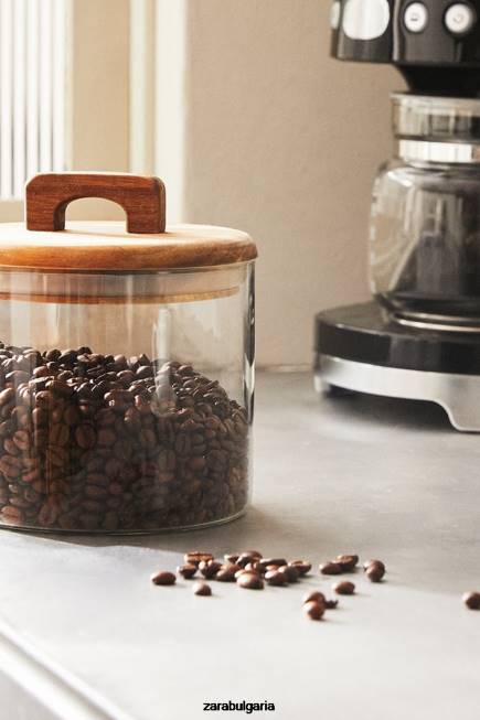 Zara аксесоари 66FT1688 унисекс малък широк буркан светло бежово