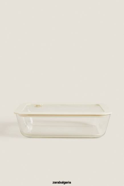 Zara аксесоари 66FT1690 унисекс херметически затворен контейнер 47,34 oz сметана