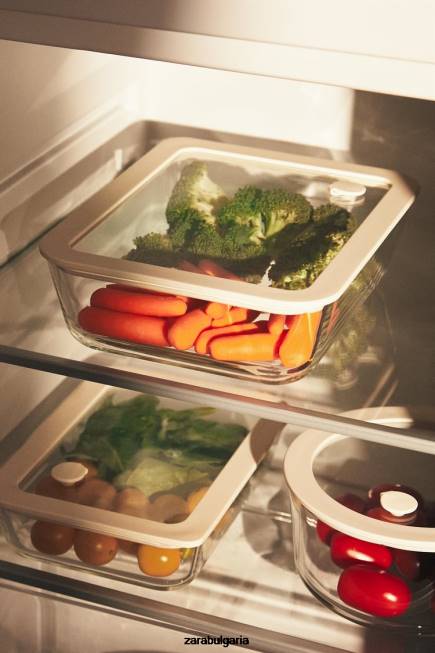 Zara аксесоари 66FT1690 унисекс херметически затворен контейнер 47,34 oz сметана