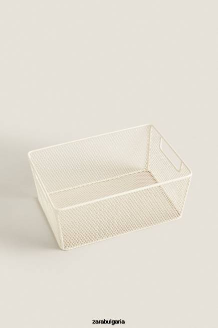Zara аксесоари 66FT1697 унисекс лакирана кошница бяло